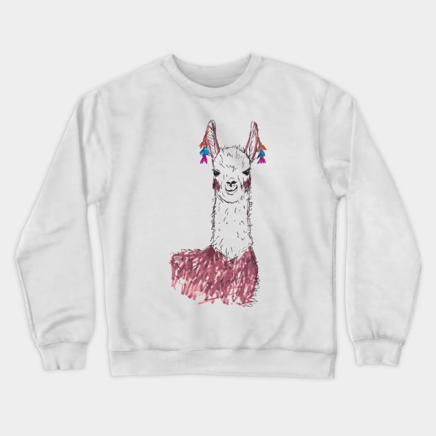 Llama Crewneck Sweatshirt by LauraKatMax